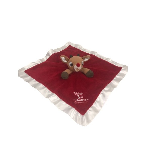 Rudolph The Red Nosed Reindeer Red Security Blanket Lovey My First Christmas - Picture 3 of 7